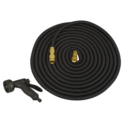 15m Premium Expandable Garden Hose - Black GH15E