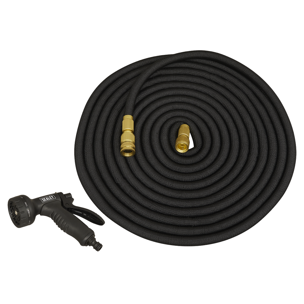 30m Premium Expandable Garden Hose Ø17mm - Black GH30E
