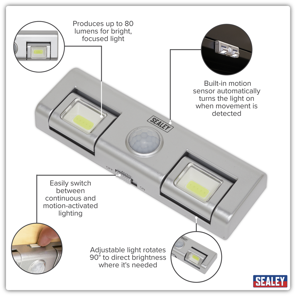 Auto Light with PIR Sensor 1W COB LED GL93
