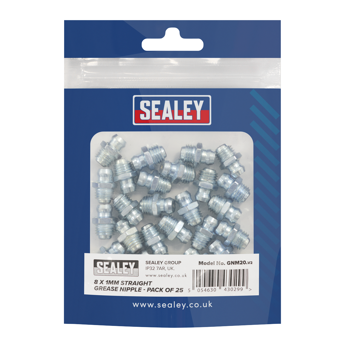 Straight Grease Nipple 8 x 1mm - Pack of 25 GNM20