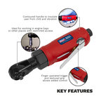Compact Air Ratchet Wrench 1/4"Sq Drive GSA634
