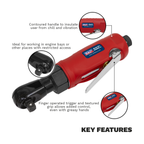 Compact Air Ratchet Wrench 3/8"Sq Drive GSA635