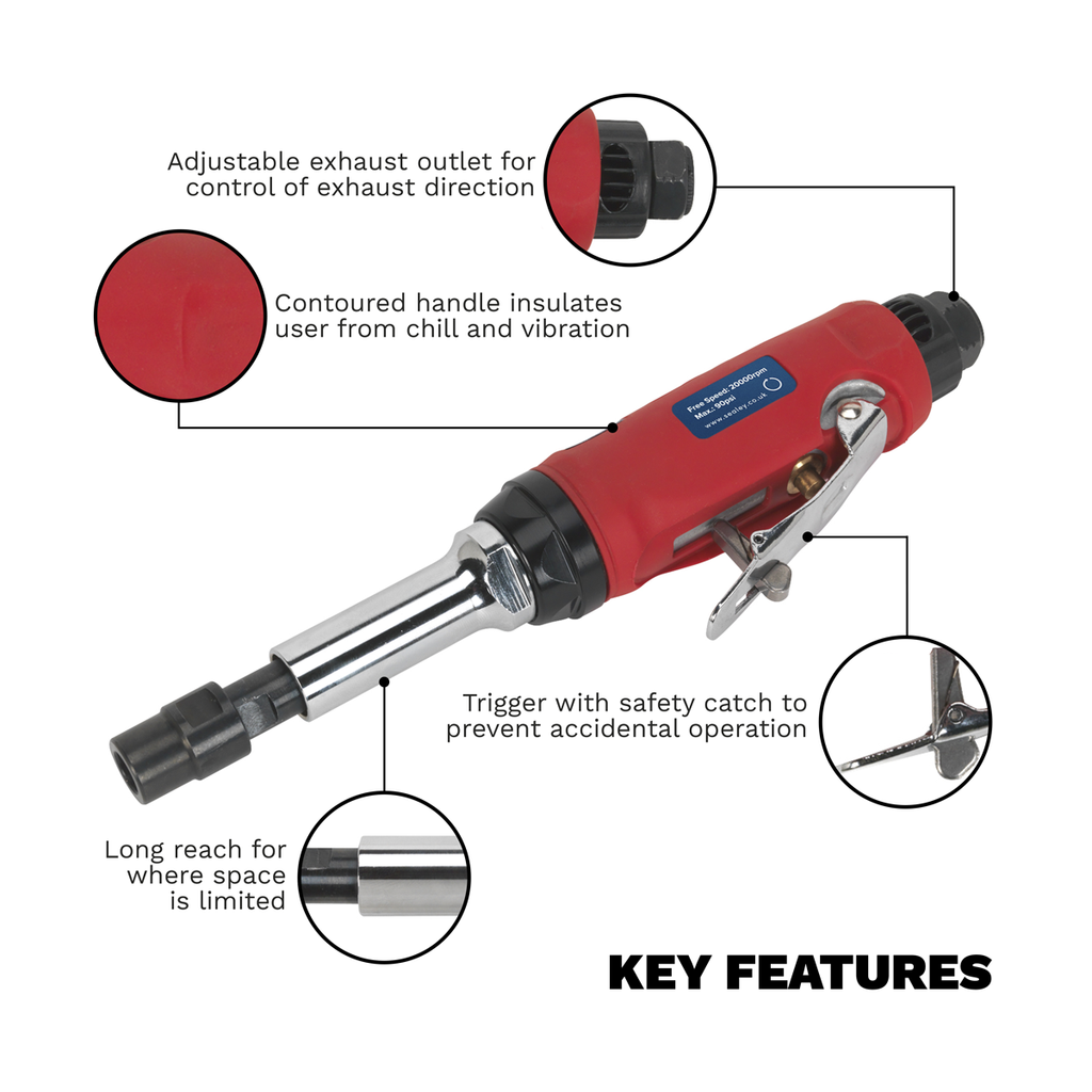 Long Reach Air Die Grinder GSA672