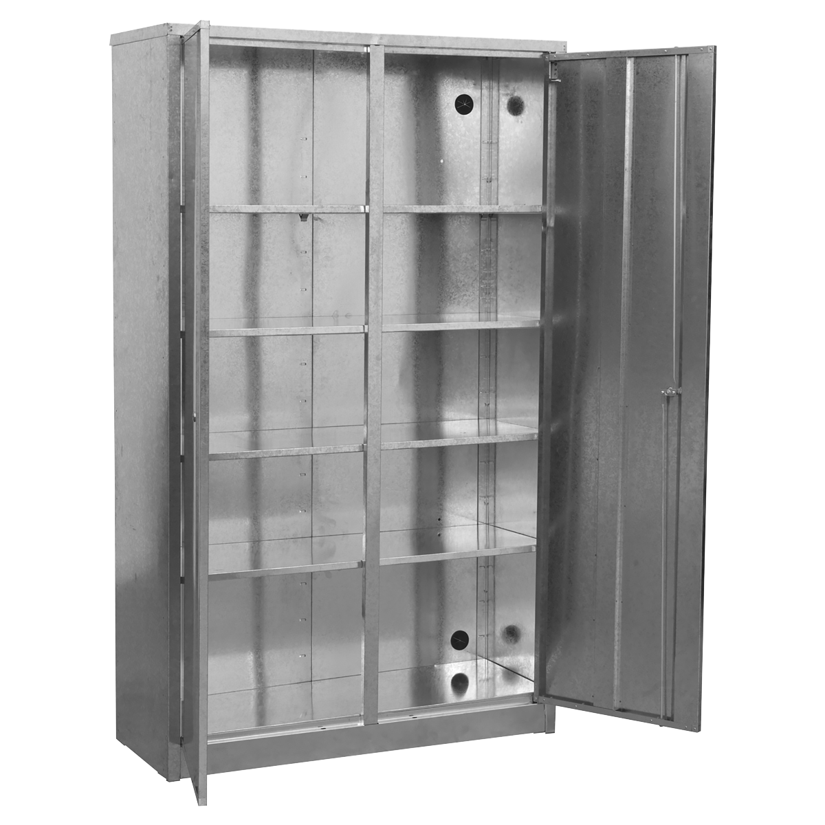 Extra-Wide Galvanized Steel Floor Cabinet with 4 Shelves GSC110385