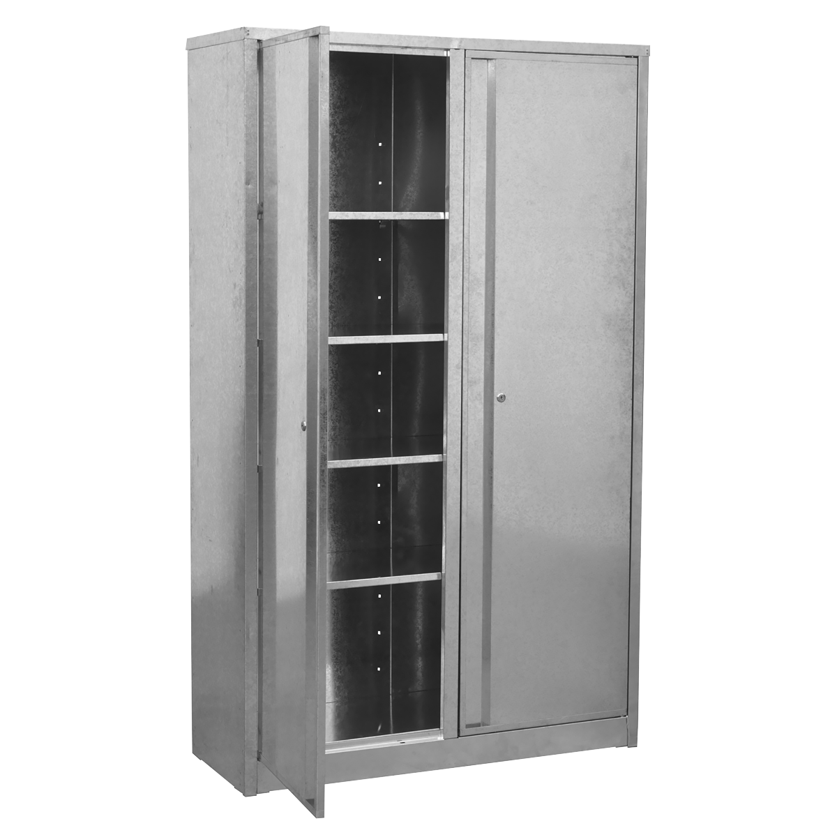 Extra-Wide Galvanized Steel Floor Cabinet with 4 Shelves GSC110385