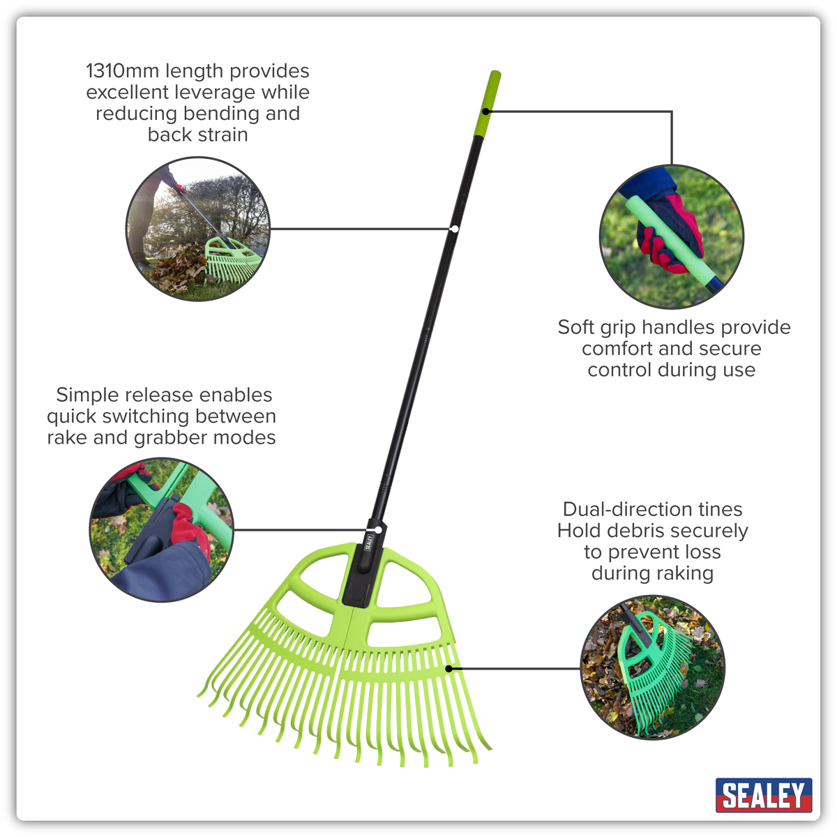 2-in-1 Rake & Leaf Grabber GTLG2