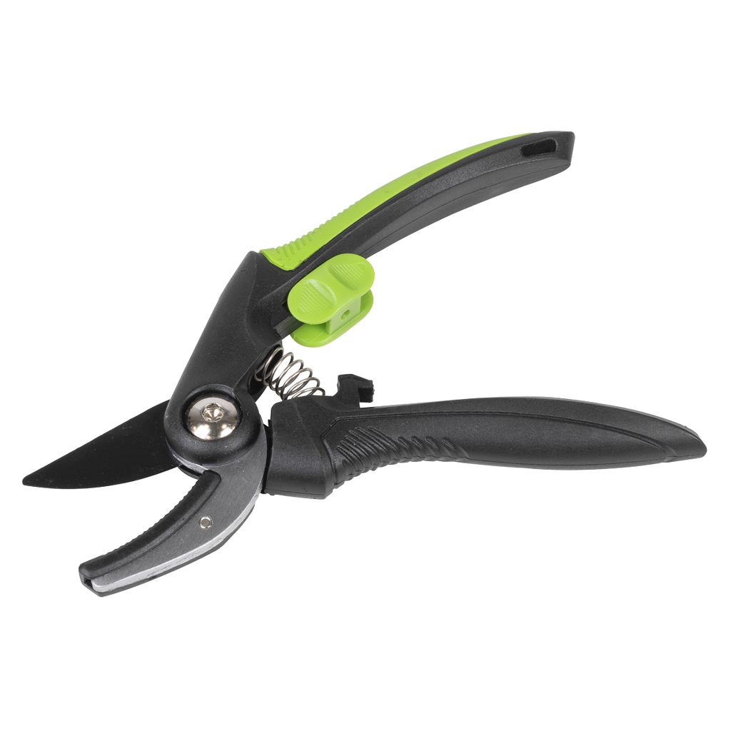 Anvil Secateurs with Soft Grip Handle, Safety Lock & Carbon Steel Blade GTSG002