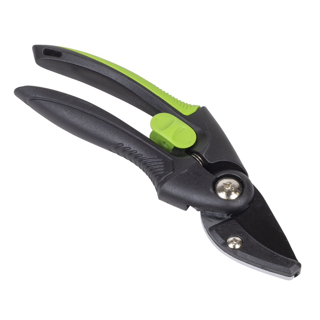 Anvil Secateurs with Soft Grip Handle, Safety Lock & Carbon Steel Blade GTSG002
