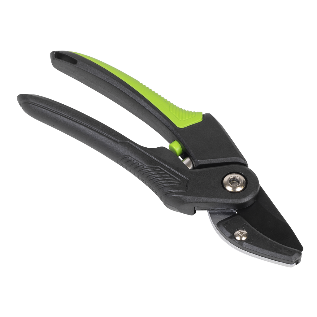 Anvil Secateurs with Soft Grip Handle, 3-Stage Safety Lock & Carbon Steel Blade GTSG005
