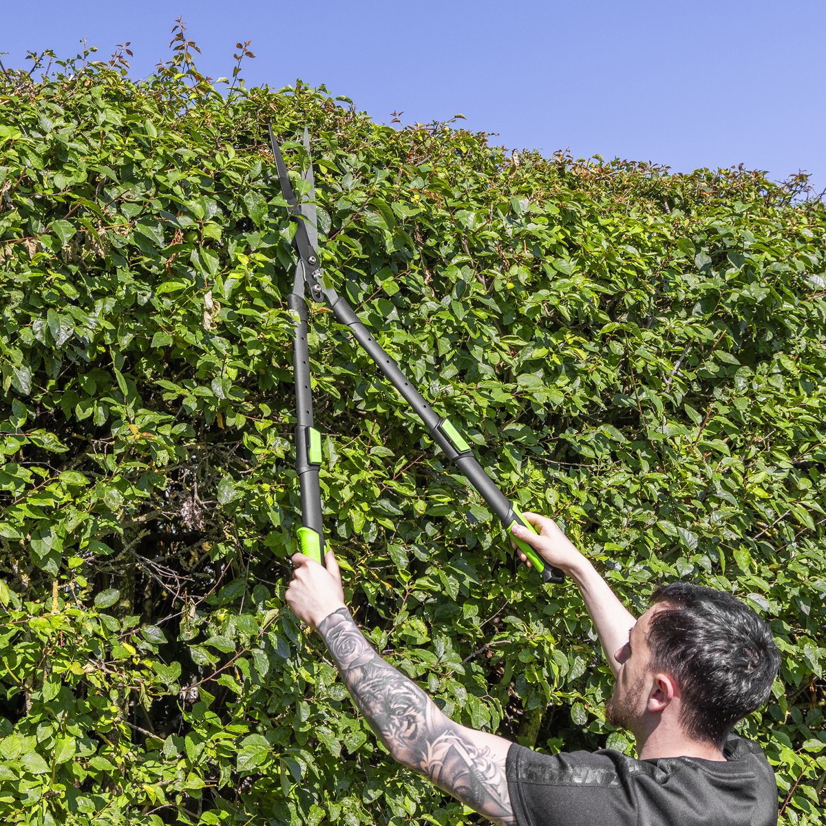 Telescopic Hedge Shears with Soft Grip Handle & Carbon Steel Blade GTSG019