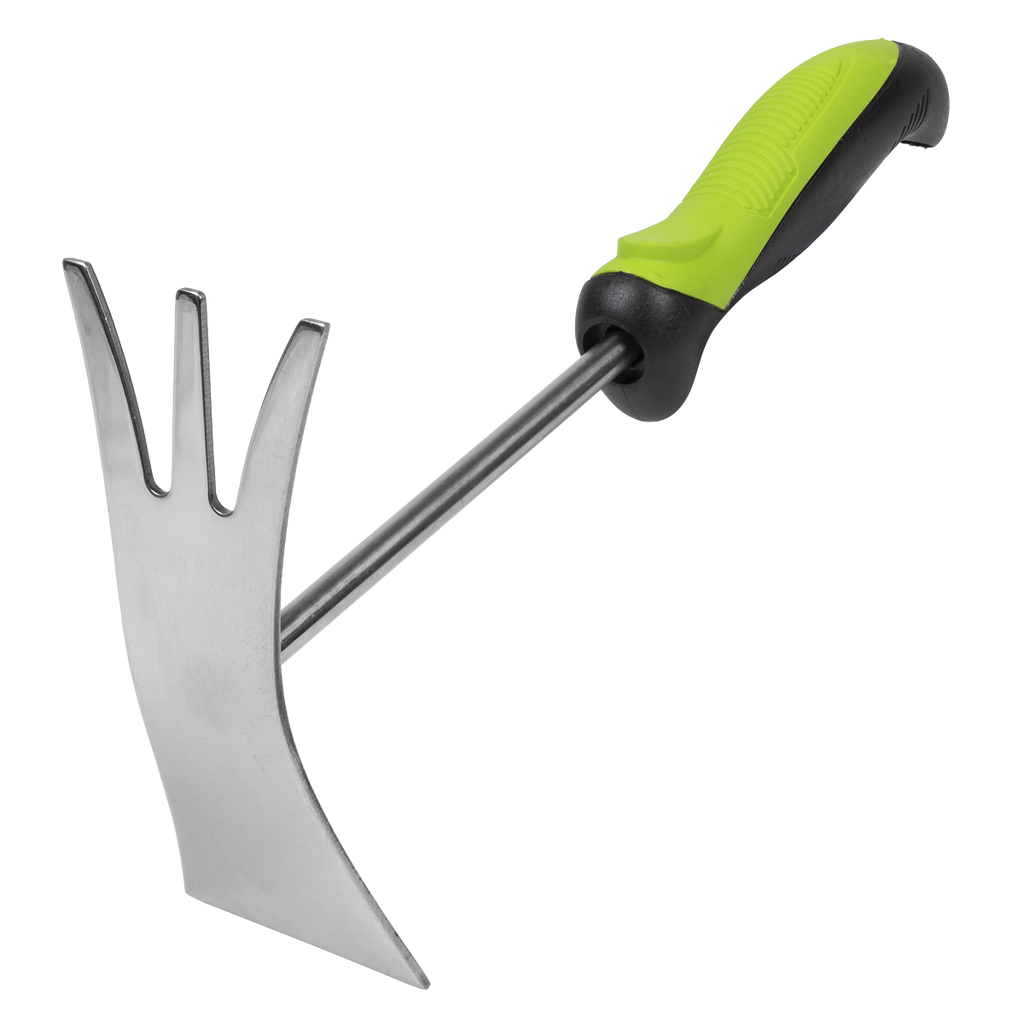 2-In-1 Garden Hand Tool with Soft Grip Handle & Stainless Steel Tines/Blade GTSG022