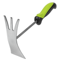 2-In-1 Garden Hand Tool with Soft Grip Handle & Stainless Steel Tines/Blade GTSG022