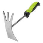 2-In-1 Garden Hand Tool with Soft Grip Handle & Stainless Steel Tines/Blade GTSG022