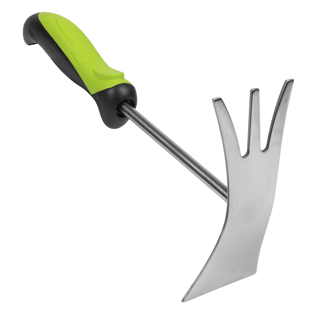 2-In-1 Garden Hand Tool with Soft Grip Handle & Stainless Steel Tines/Blade GTSG022