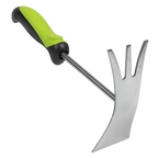 2-In-1 Garden Hand Tool with Soft Grip Handle & Stainless Steel Tines/Blade GTSG022
