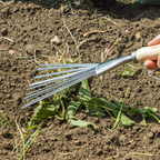 Leaf Hand Rake with Ash Handle & Stainless Steel Tines GTWH001