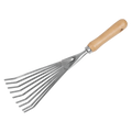 Leaf Hand Rake with Ash Handle & Stainless Steel Tines GTWH001