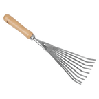 Leaf Hand Rake with Ash Handle & Stainless Steel Tines GTWH001