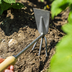 2-in-1 Hoe and Cultivator with Ash Handle & Stainless Steel Tines/Blade GTWH002