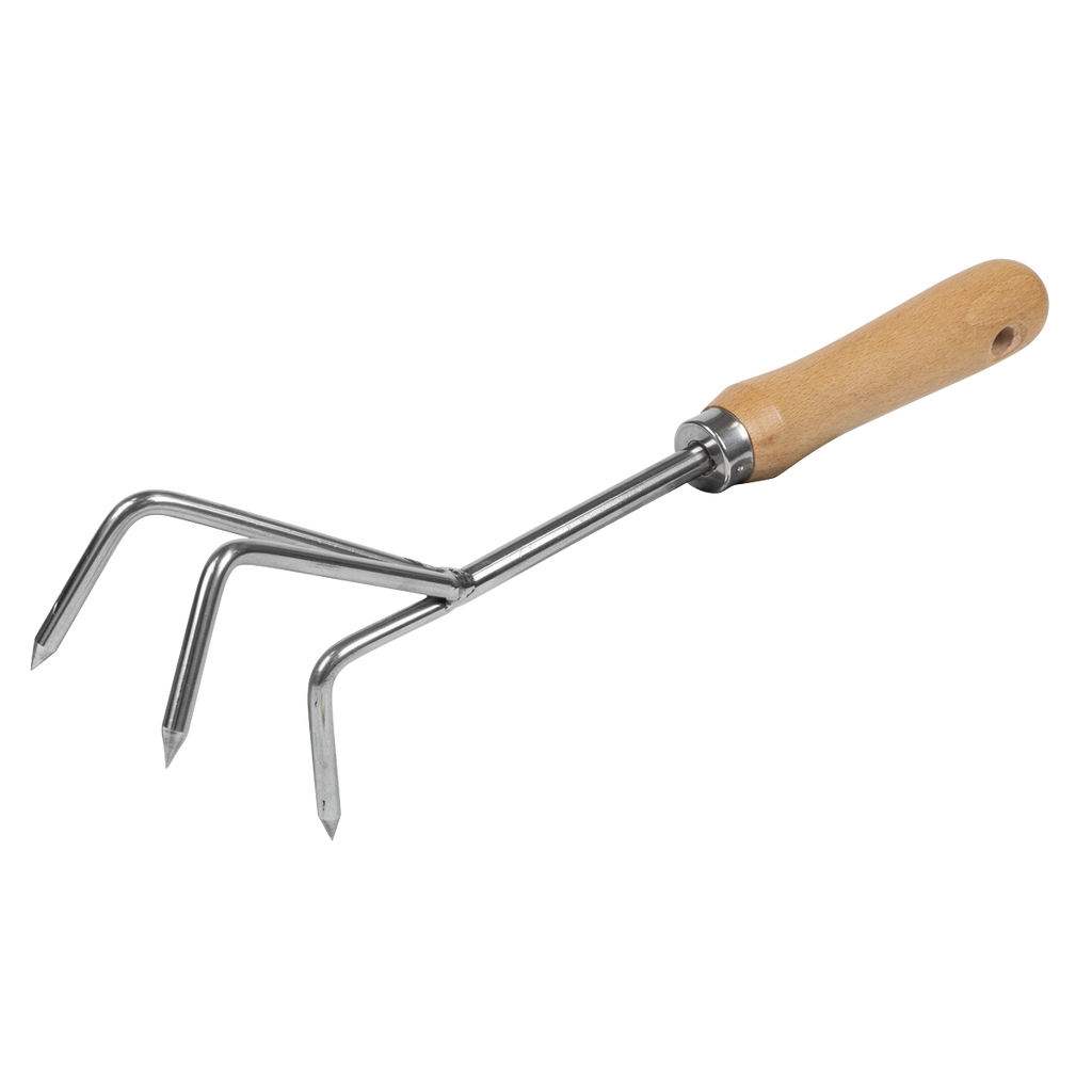 Cultivator with Short Ash Handle & Stainless Steel Tines GTWH005