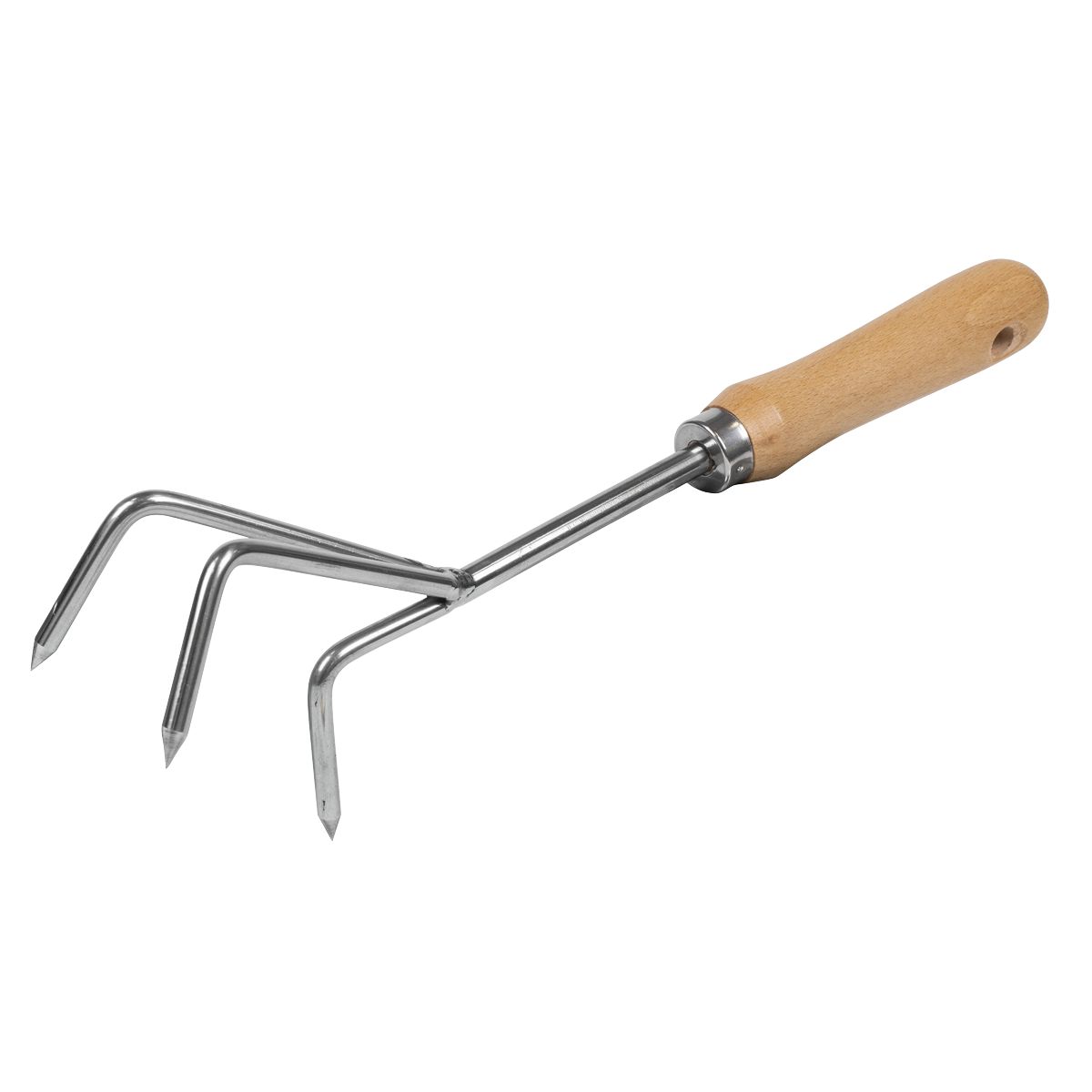 Cultivator with Short Ash Handle & Stainless Steel Tines GTWH005