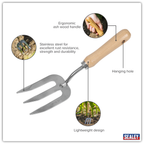 Garden Hand Fork with Ash Handle & Stainless Steel Tines GTWH007