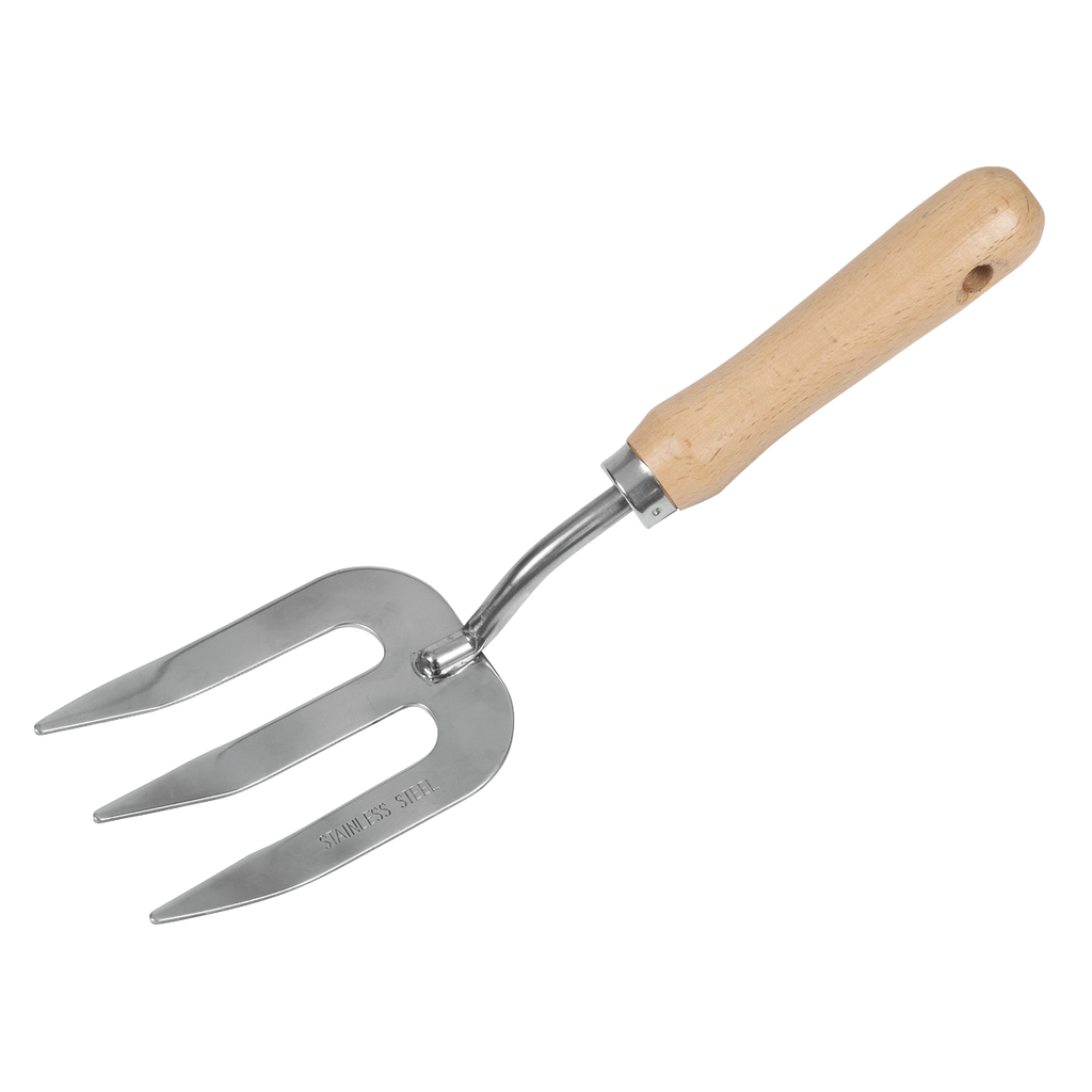 Garden Hand Fork with Ash Handle & Stainless Steel Tines GTWH007