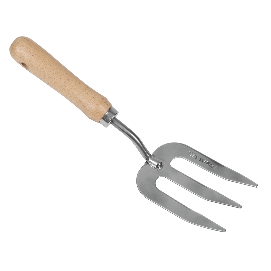 Garden Hand Fork with Ash Handle & Stainless Steel Tines GTWH007