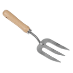Garden Hand Fork with Ash Handle & Stainless Steel Tines GTWH007