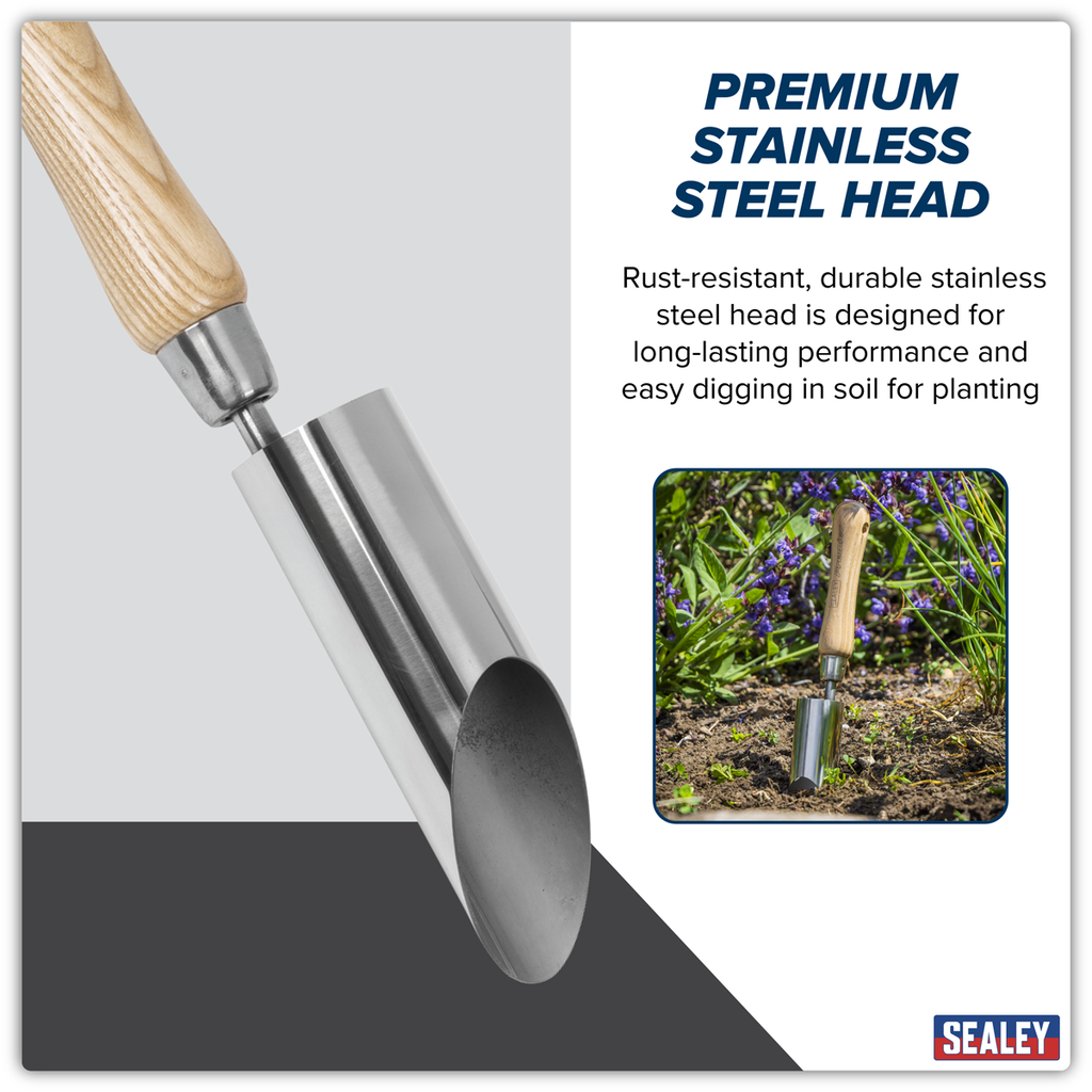 Planter with Ash Handle & Stainless Steel Head GTWH008