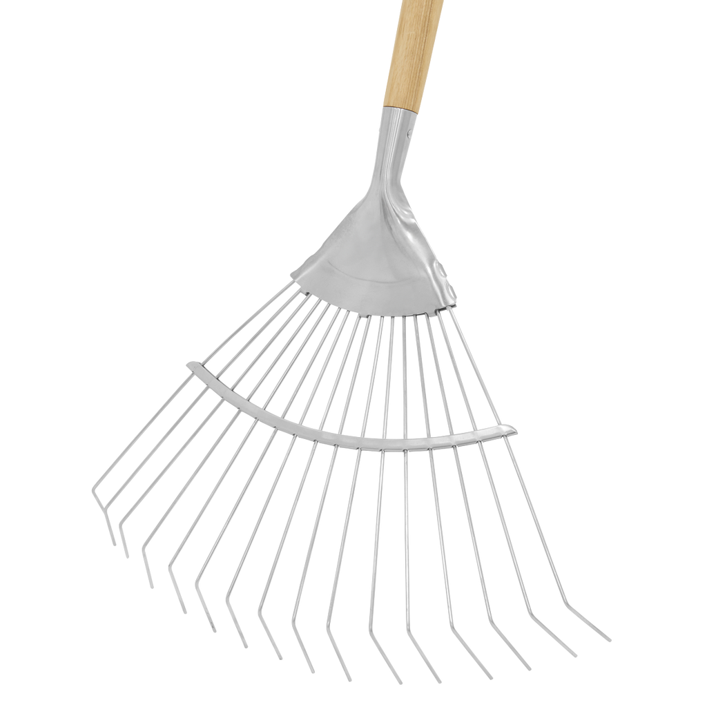 Lawn Rake with Long Ash Handle & Stainless Steel Tines GTWH010