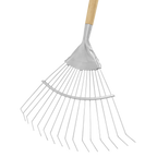 Lawn Rake with Long Ash Handle & Stainless Steel Tines GTWH010