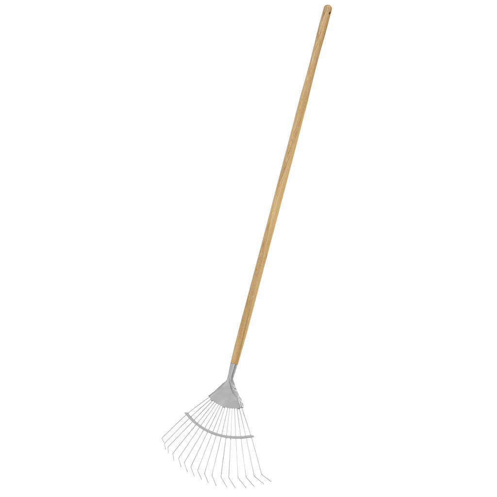 Lawn Rake with Long Ash Handle & Stainless Steel Tines GTWH010