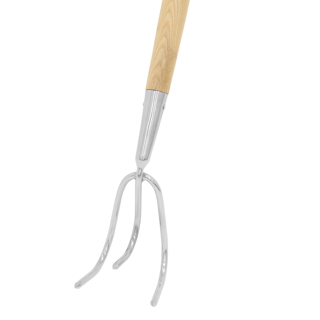 Garden Cultivator with Ash Handle & Stainless Steel Tines GTWH012