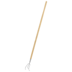 Garden Cultivator with Ash Handle & Stainless Steel Tines GTWH012