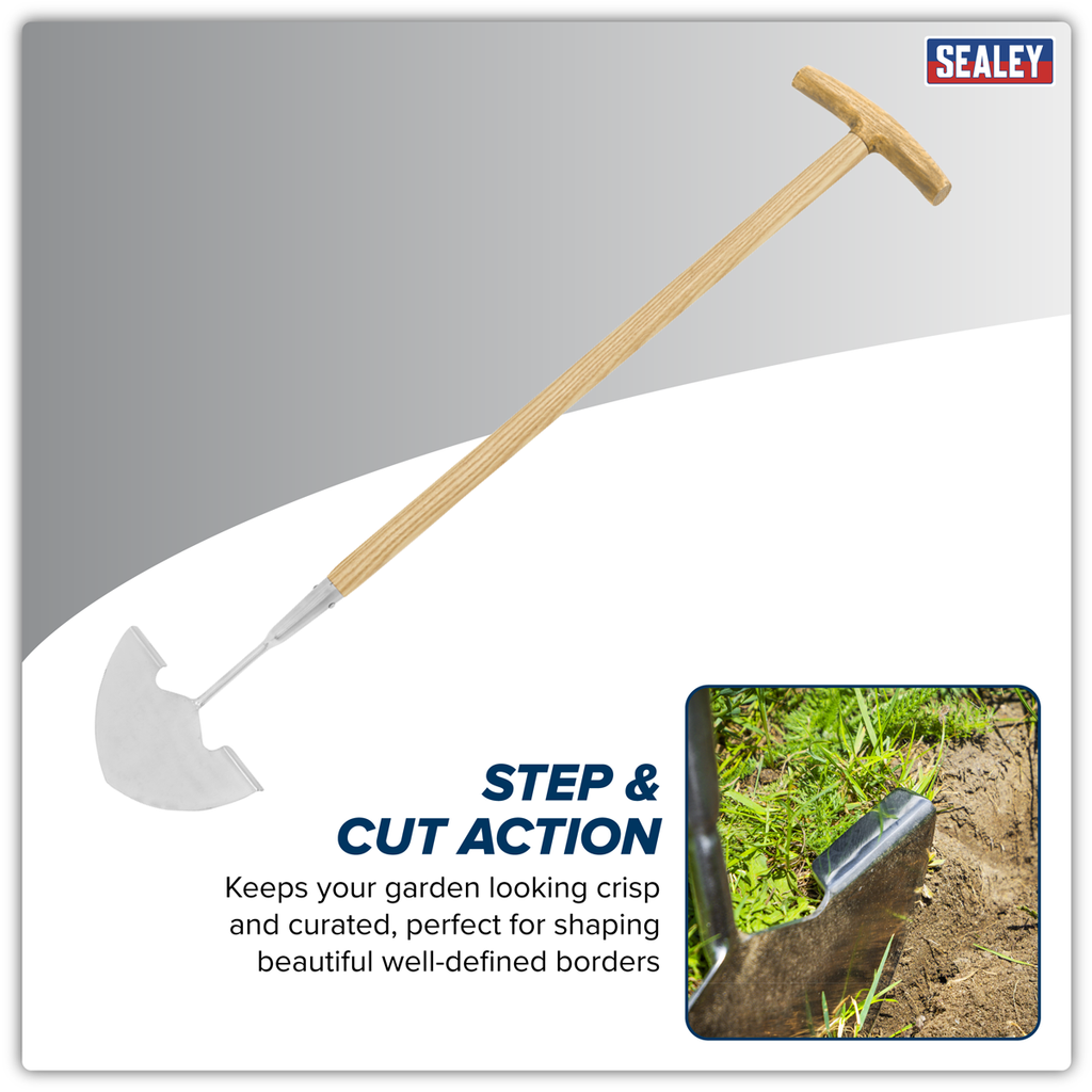 Lawn Edger with Long Ash Handle & Stainless Steel Blade GTWH014