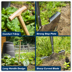 Lawn Edger with Long Ash Handle & Stainless Steel Blade GTWH014
