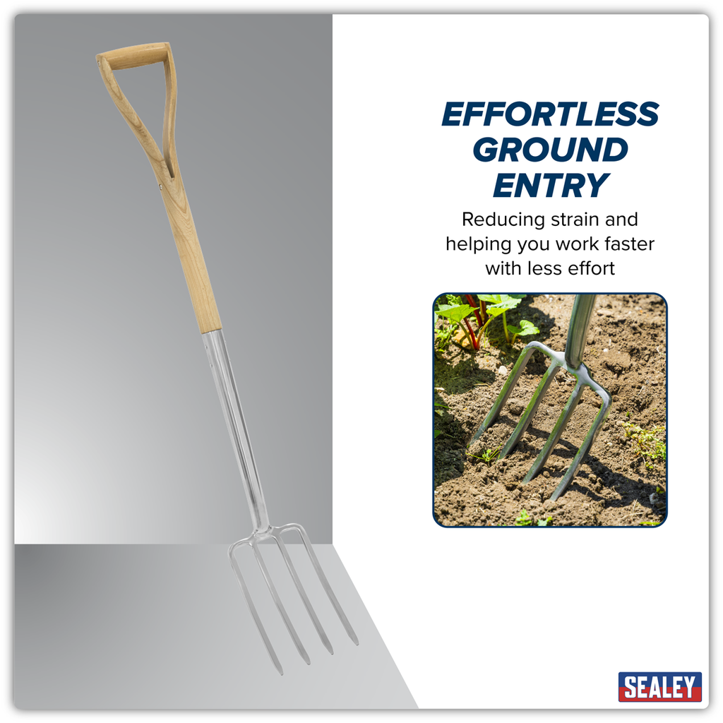Border Fork with Ash Y Handle & Stainless Steel Tines GTWH018