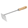 Garden Hand Rake with Short Ash Handle & Stainless Steel Tines GTWH020