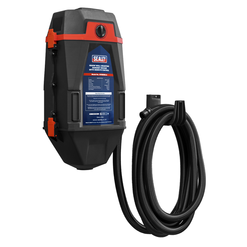 Wall Mounting Garage Vacuum with Remote Control 1200W/230V GV180WM