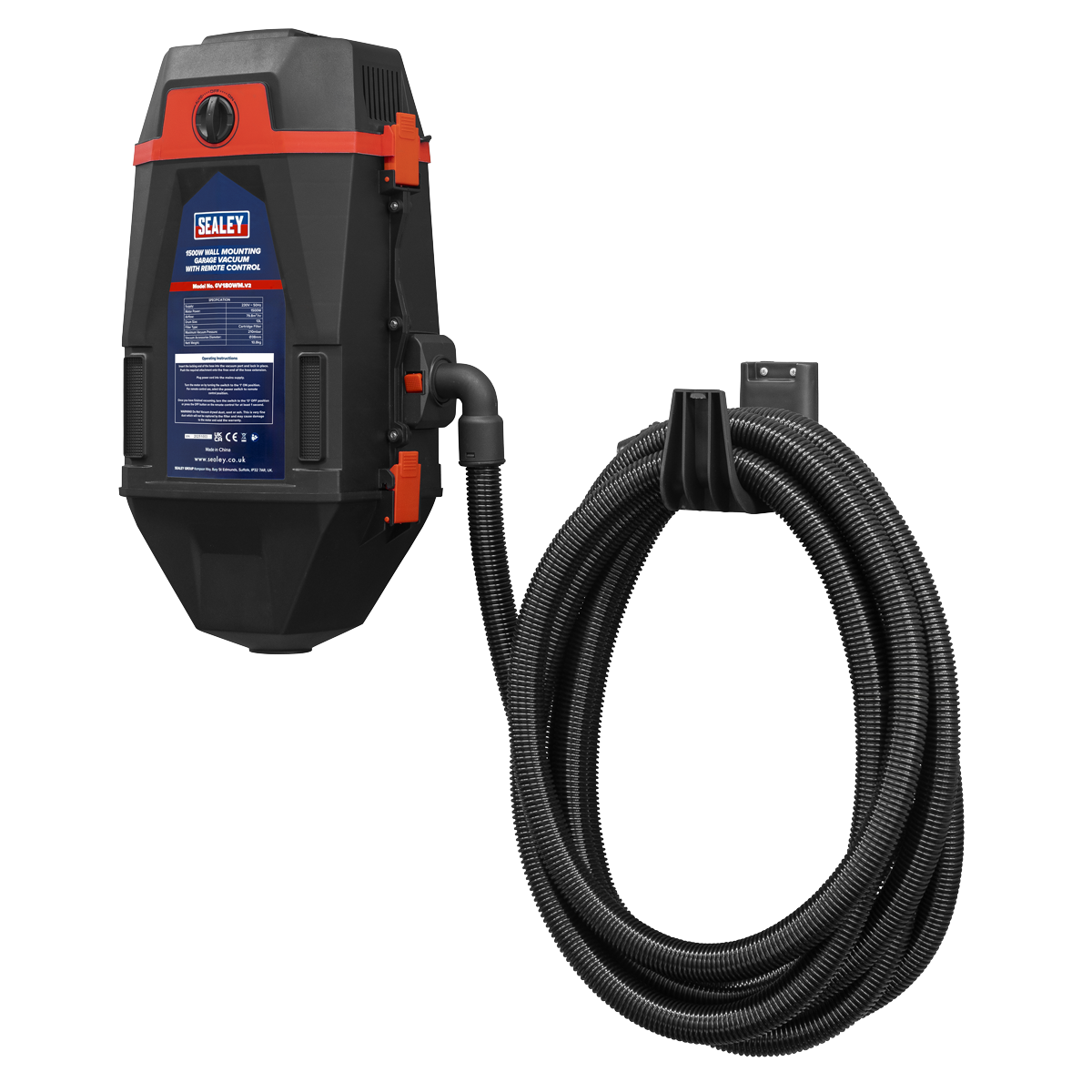Wall Mounting Garage Vacuum with Remote Control 1200W/230V GV180WM
