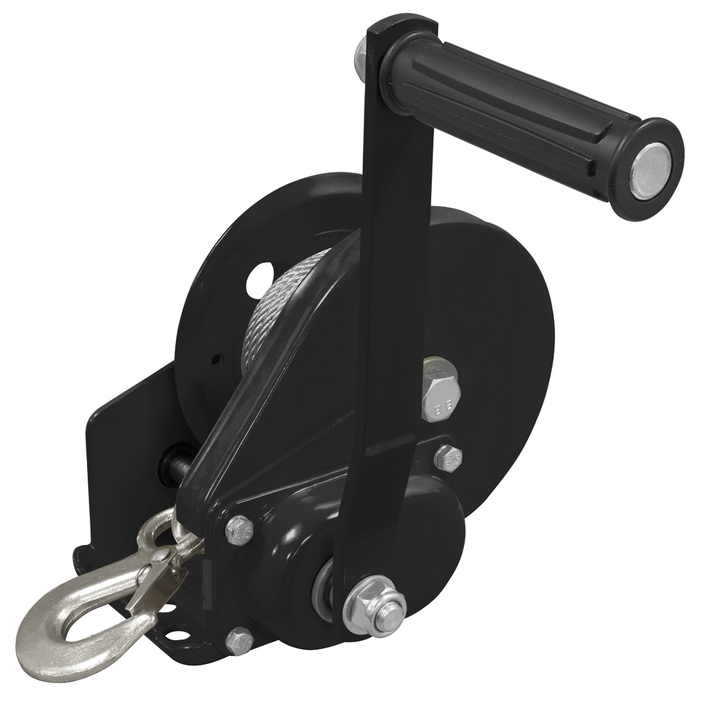 Geared Hand Winch with Brake & Cable 540kg Capacity GWC1200B