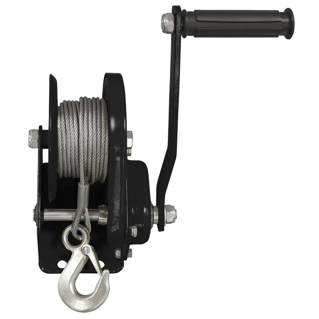 Geared Hand Winch with Brake & Cable 540kg Capacity GWC1200B