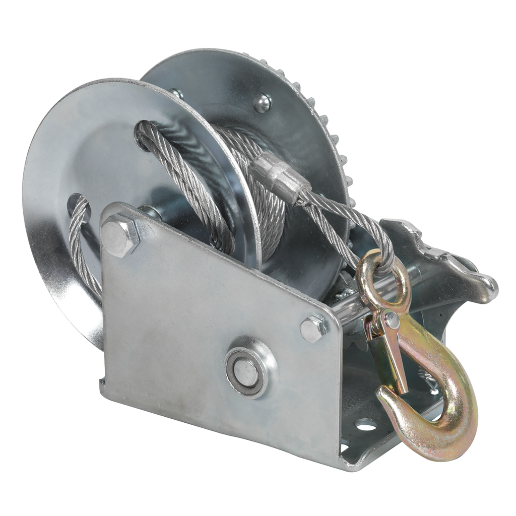 Geared Hand Winch with Cable 540kg Capacity GWC1200M