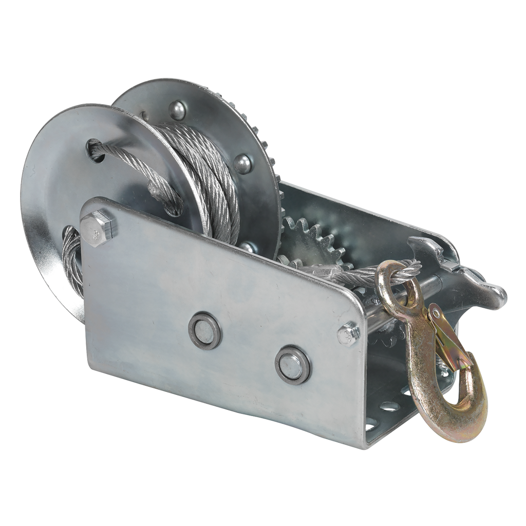 Geared Hand Winch with Cable 900kg Capacity GWC2000M