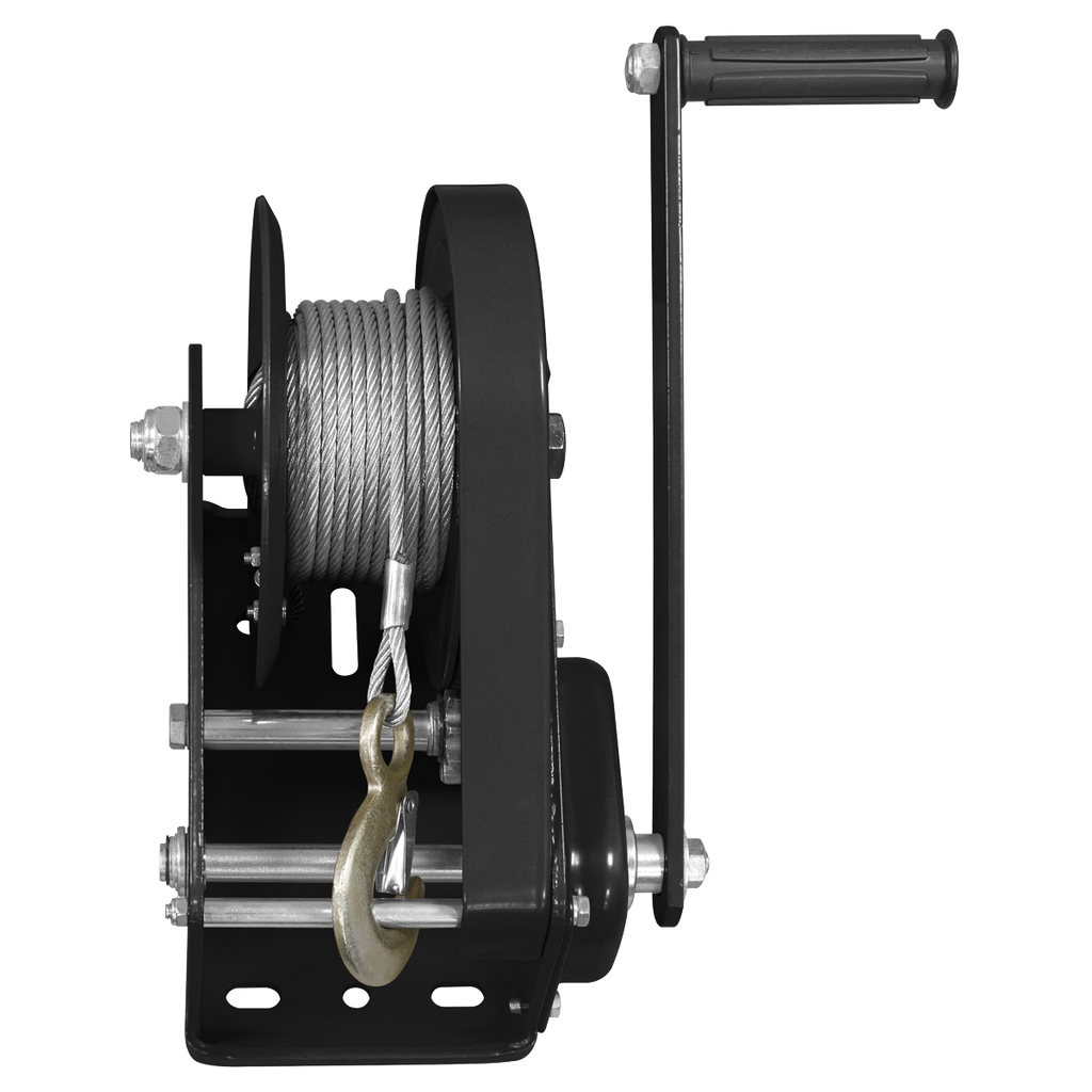 Geared Hand Winch with Brake & Cable 1130kg Capacity GWC2500B