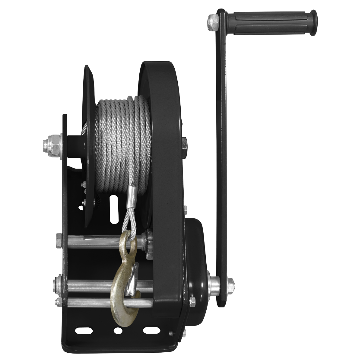 Geared Hand Winch with Brake & Cable 1130kg Capacity GWC2500B