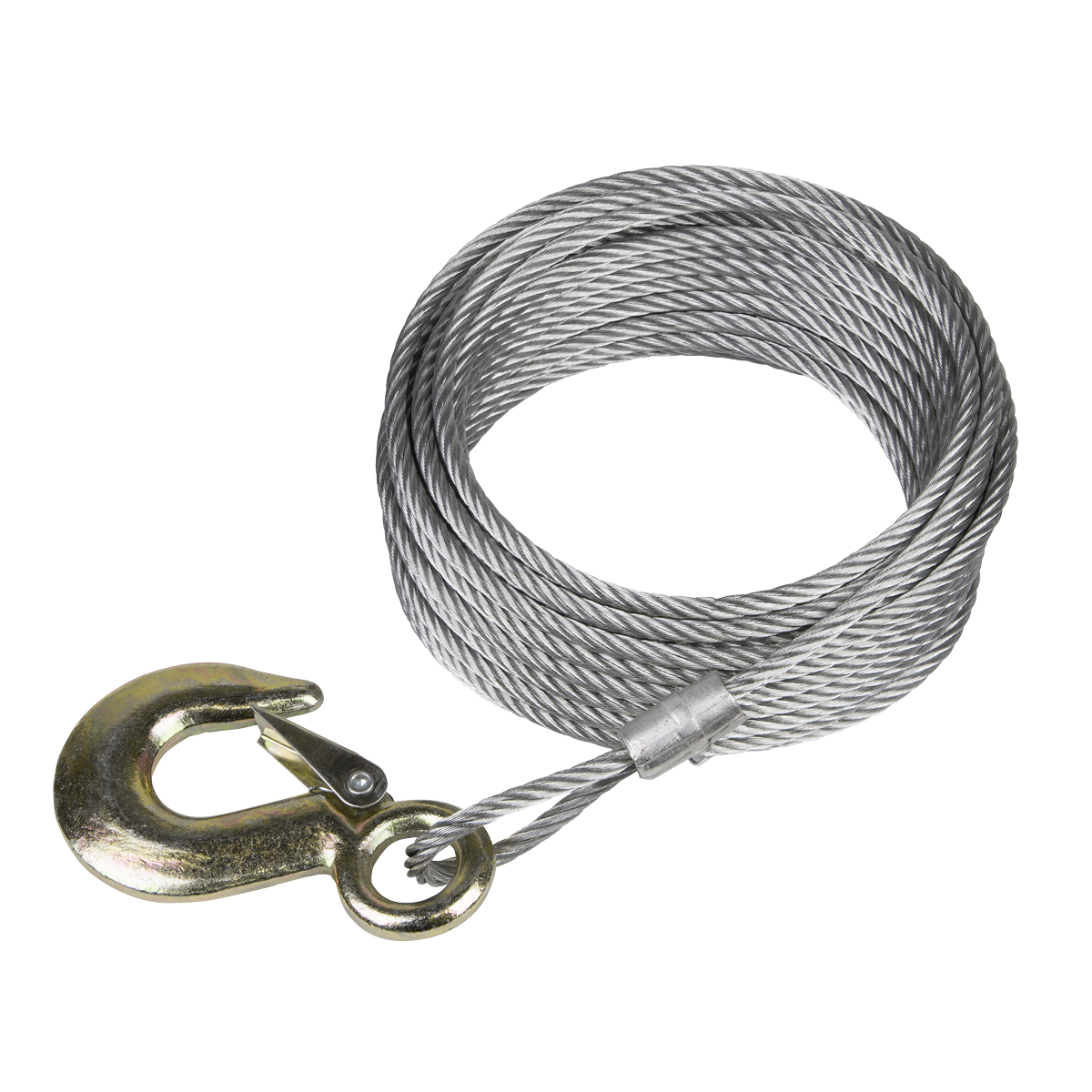 Winch Cable/Wire Rope with Forged Hook 5.1mm x 10m 1350kg Breaking Strength GWEC20