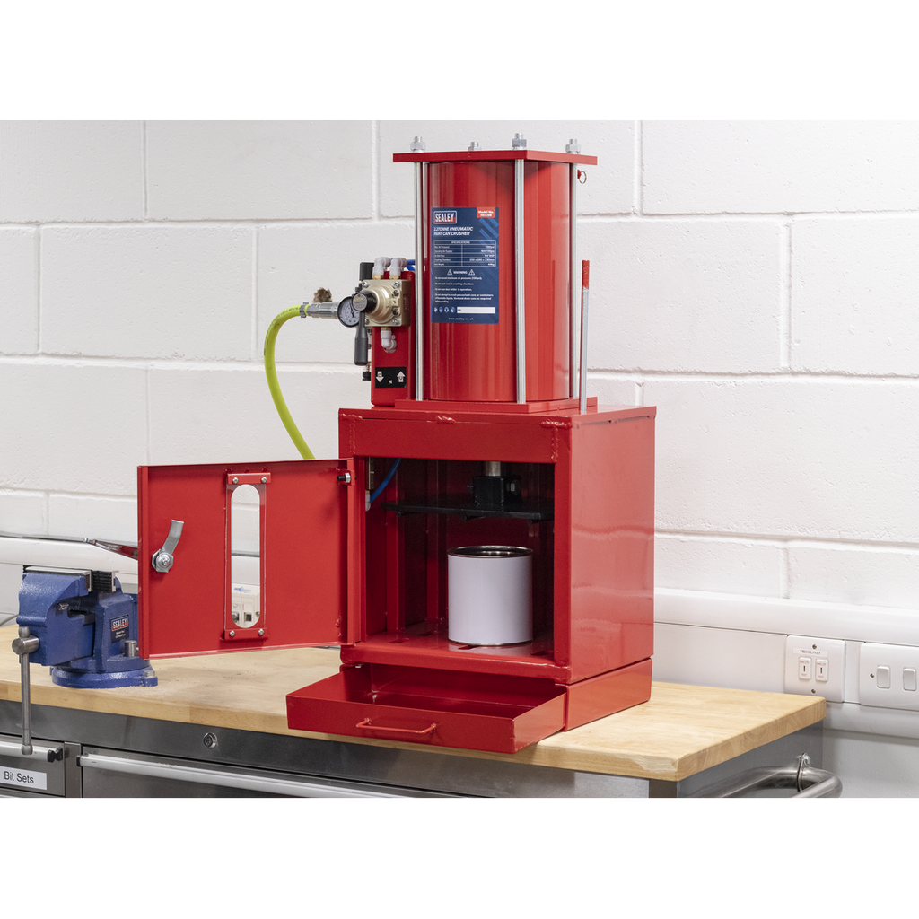 Pneumatic Paint Can Crusher 2.2 Tonne HCC08