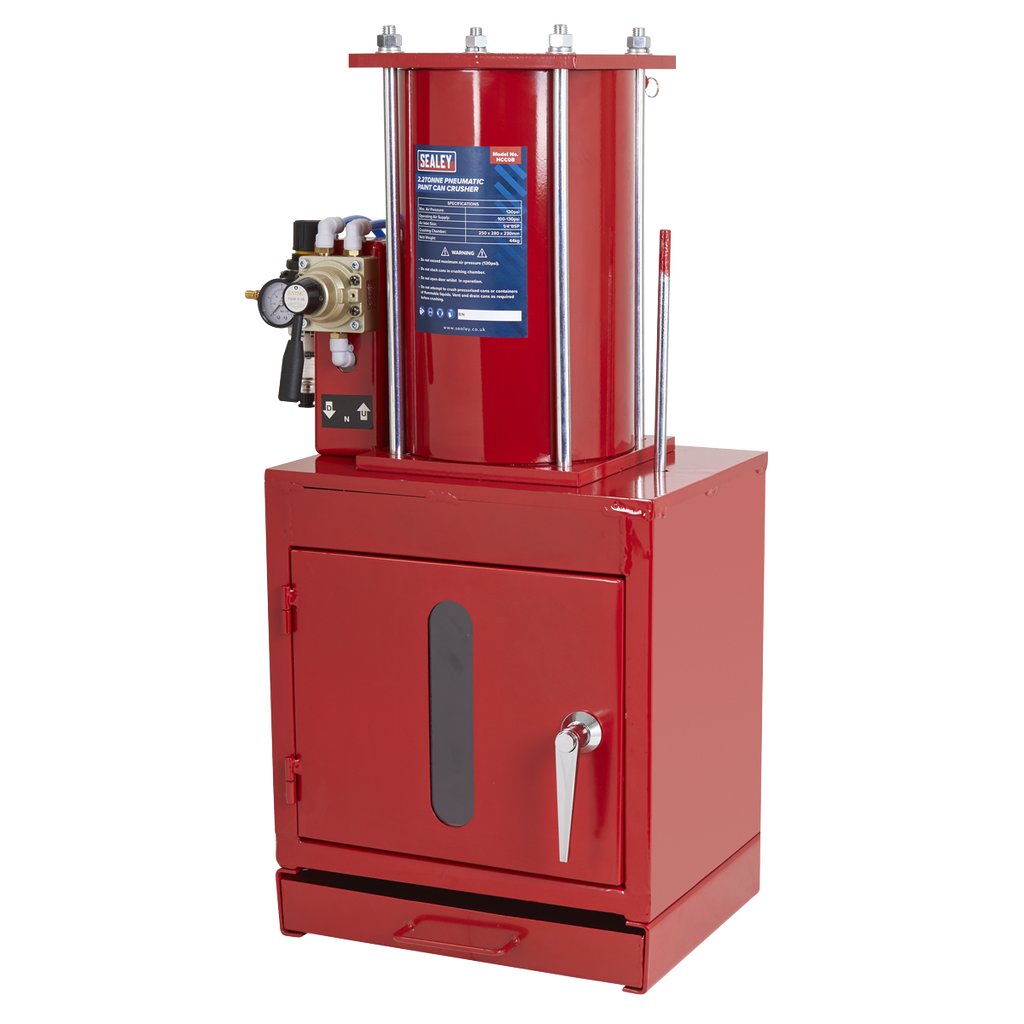 Pneumatic Paint Can Crusher 2.2 Tonne HCC08
